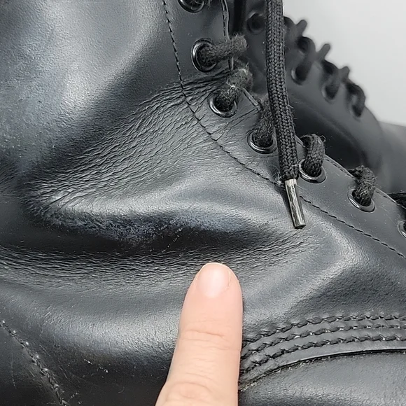 VTG Dr. Martens | 1460 distressed 10 hole black leather boots | MENS 9/10 - Picture 2 of 11